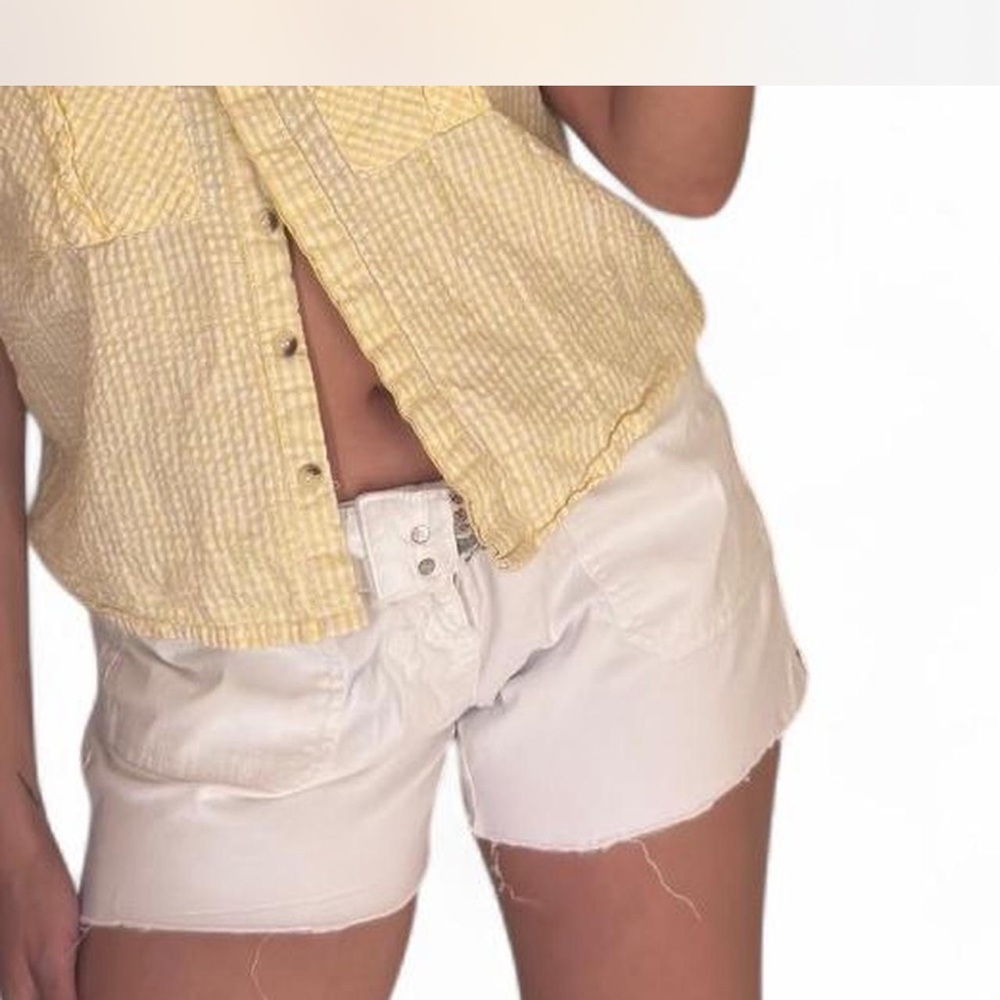 Classic White Denim Shorts for Women